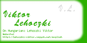 viktor lehoczki business card